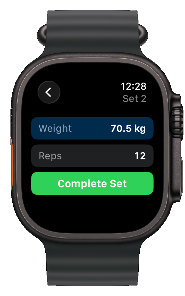 Gym Plan Apple Watch complete set screen