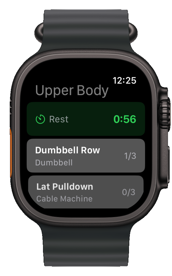 Gym Plan on Apple Watch